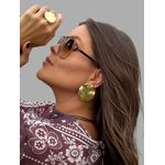 BRINCO CHAPA MARTELADA BANHADO A OURO