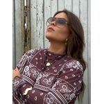 CORDÃO COURINHO BOHO E PINGENTE MARTELADO BANHADO A OURO