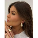 BRINCO ARGOLA GOTA MAXI CRAVEJADO BANHADO A OURO