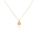 COLAR PINGENTE NOSSA SENHORA CRAVEJADO BANHADO A OURO 