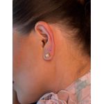 BRINCO MINI PÉROLA BANHADO A OURO 