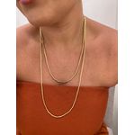 COLAR LONGO CANUTILHOS BANHADO A OURO