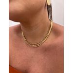 COLAR LONGO CANUTILHOS BANHADO A OURO