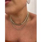 COLAR LONGO CANUTILHOS BANHADO A OURO
