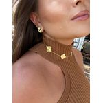 CHOKER TREVO BANHADO A OURO