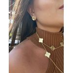 COLAR LONGO TREVO BANHADO A OURO