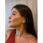 BRINCO ARGOLA LISA FINA G BANHADO A OURO