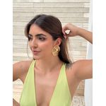BRINCO CARACOL MEIA BOLA BANHADO A OURO