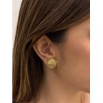 BRINCO CHAPINHA CONCHA REDONDA BANHADA A OURO