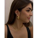 BRINCO ARGOLA GEOMETRICA BANHADO A OURO 