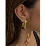 BRINCO ARGOLA GEOMETRICA BANHADO A OURO 