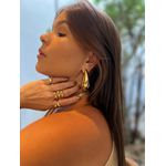BRINCO ARGOLA OVAL MAXI BANHADO A OURO 