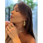 BRINCO ARGOLA OVAL MAXI BANHADO A OURO 