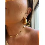 BRINCO ARGOLA ELETRO BOLD P BANHADO A OURO 