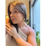 BRINCO ARGOLA ELETRO BOLD P BANHADO A OURO 