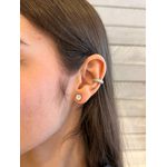 PIERCING FAKE TUBO CRAVEJADO BANHADO A RÓDIO BRANCO