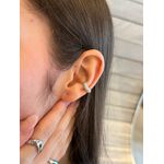 PIERCING FAKE TUBO CRAVEJADO BANHADO A RÓDIO BRANCO