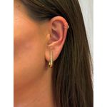 BRINCO ARGOLA CLICK PONTA BANHADO A OURO