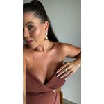 BRINCO GOTA DUPLA RESINADA BANHADO A OURO 