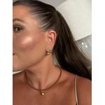 BRINCO ABAULADO DUAS PONTAS P BANHADO A OURO