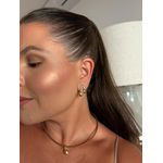 BRINCO ABAULADO DUAS PONTAS P BANHADO A OURO