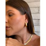 BRINCO ARGOLA GOTA BOLD P BANHADO A OURO 