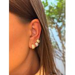 BRINCO ARGOLA CRAVEJADA GR P BANHADO A RÓDIO BRANCO