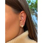 BRINCO ARGOLA CRAVEJADA GR P BANHADO A OURO