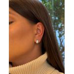 BRINCO ARGOLA CRAVEJADA GR P BANHADO A RÓDIO BRANCO