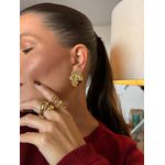 BRINCO CHAPA MARTELADA P BANHADO A OURO 