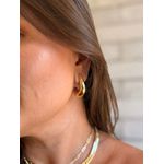 BRINCO ARGOLA GOTA BOLD P BANHADO A OURO 