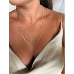 COLAR LONGO CHAPINHAS BANHADO A OURO 