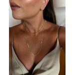 COLAR LONGO CHAPINHAS BANHADO A OURO 
