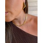 COLAR ELOS GROUMET FN BANHADO A OURO