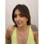 COLAR PINGENTE CORAÇÃO ACETINADO BANHADA A OURO