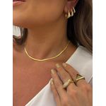CHOKER FITA FINA TRABALHADA BANHADO A OURO