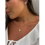 COLAR PINGENTE SÃO BENTO CRAVEJADO BANHADO A OURO