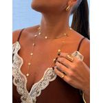 COLAR LONGO TREVOS BANHADO A OURO 