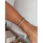 BRACELETE RIVIERA BANHADO A RÓDIO BRANCO