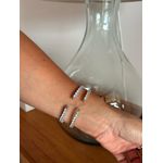 BRACELETE RIVIERA BANHADO A RÓDIO BRANCO