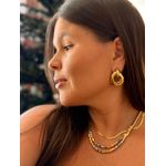 BRINCO TRÊS ELOS G BANHADO A OURO