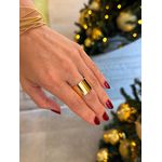 ANEL MAXI LISO REGULÁVEL BANHADO A OURO 