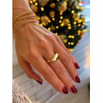 ANEL ONDULADO G BANHADO A OURO