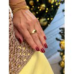 ANEL ONDULADO G BANHADO A OURO