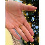 ANEL ONDULADO G BANHADO A OURO