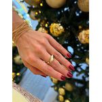 ANEL ONDULADO G BANHADO A OURO