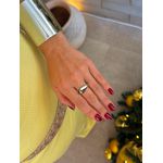 ANEL ONDULADO G BANHADO A RODIO BRANCO