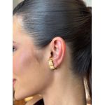 BRINCO EAR HOOK GLAM BANHADO A OURO