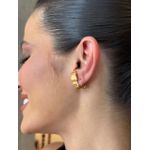 BRINCO EAR HOOK GLAM BANHADO A OURO