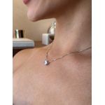 COLAR PONTO DE LUZ BANHADO A RÓDIO BRANCO 